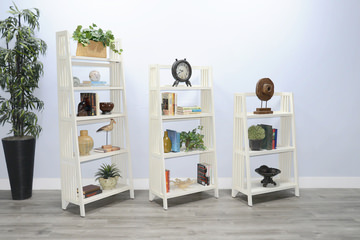 Metro 72″ Bookcase - Marble White
