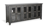 Captiva Glass Front Media Credenza - Black Sand thumbnail 1