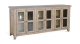Captiva Glass Front Media Credenza - Beach Pebble thumbnail 1