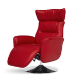 Gladys Leather Power Swivel Recliner - Red thumbnail 10
