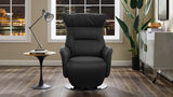 Gladys Leather Power Swivel Recliner - Black thumbnail 3