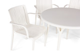 Chloe 5pc Patio Dining Set - White thumbnail 2