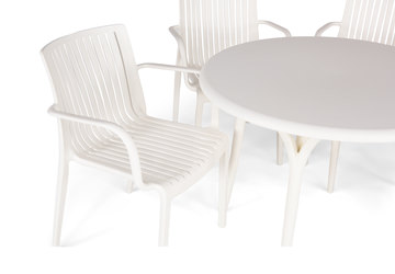 Chloe 5pc Patio Dining Set - White