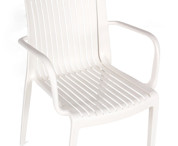 Milos Slat Dining Chair - White