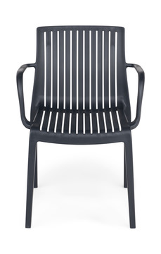 Milos Slat Dining Chair - Black