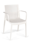 Milos Slat Dining Chair - White thumbnail 1