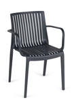 Milos Slat Dining Chair - Black thumbnail 2