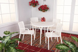 Chloe 5pc Patio Dining Set - White thumbnail 3