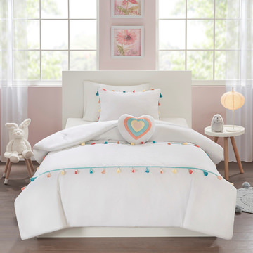 Tina Heart 3 Piece Comforter Set
