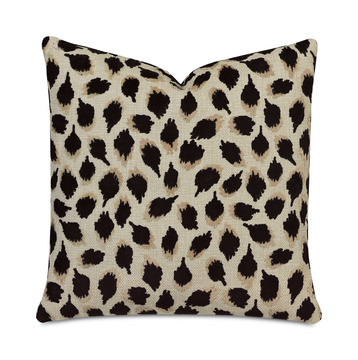 image Ocelot Black Decorative Pillow