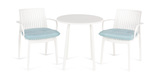 Heron 3pc Patio Set - White thumbnail 2