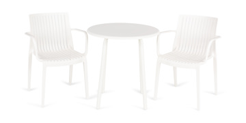 Heron 3pc Patio Set - White