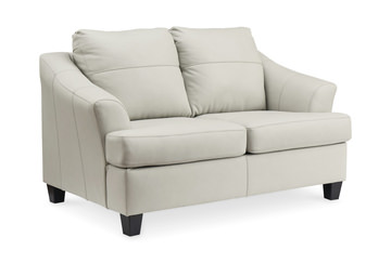 Merida Leather Loveseat - Coconut