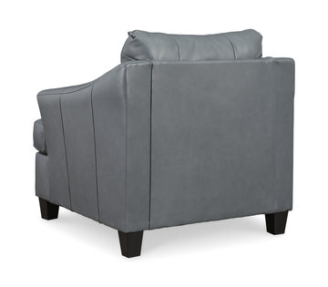 Merida Leather Chair - Steel