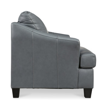 Merida Leather Chair - Steel