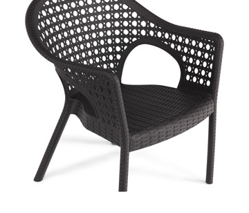 Iris Wicker Cane Chair - Dark Brown