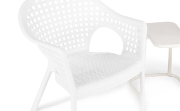 Iris Outdoor 3 Piece Chat Set - White