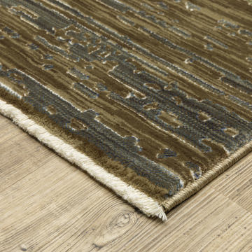 Reed Beige/Green Area Rug - 5′3″ X 7′6″