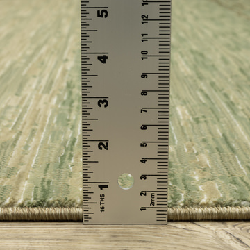 Reed Beige/Green Area Rug - 5′3″ X 7′6″