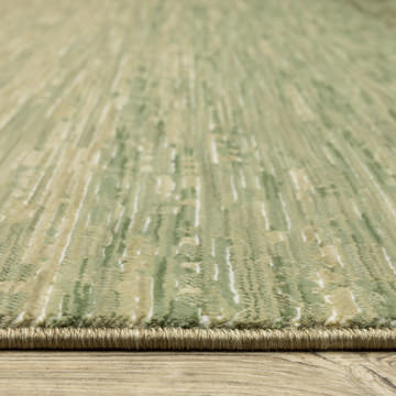 Reed Beige/Green Area Rug - 5′3″ X 7′6″