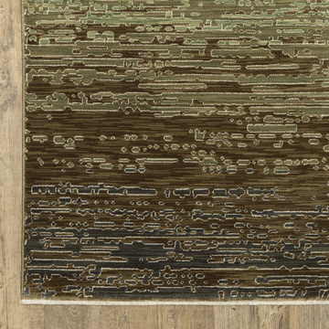Reed Beige/Green Area Rug - 5′3″ X 7′6″