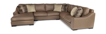 Bernard Leather 3 Piece Modular Sectional