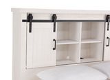 Urban Barn Queen Bookcase Storage Bed - White thumbnail 3