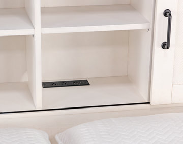 Urban Barn Queen Bookcase Storage Bed - White