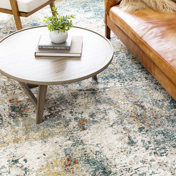 Soiree Zydeco Mallard Green Area Rug - 5′3″ X 7′10″