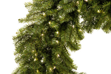 Continental Pine 48″ Pre-lit Artificial Pine Wreath Clear Lights