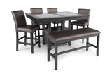 Bankston Counter Table With 4 Stools And Bench thumbnail 2