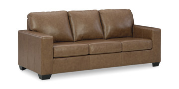 Mulan Leather Sofa - Caramel