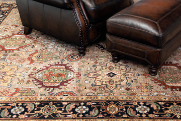 Kashi Camel/Brown Area Rug - 7′9″ x 9′9″ 