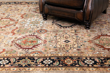 Kashi Camel/Brown Area Rug - 7′9″ x 9′9″ 