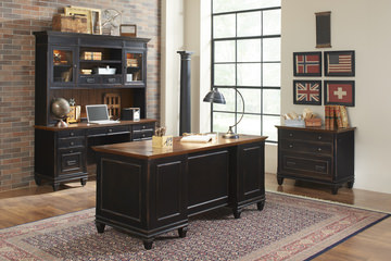 Astoria Black Credenza And Hutch