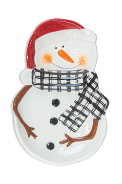 image Snowman Plate - 12.5″