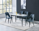 Saga Sintered Stone Table With 4 Black Chairs thumbnail 7