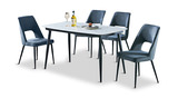 Saga Sintered Stone Table With 4 Black Chairs thumbnail 2