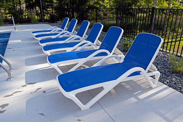 Poolside Chaise Lounge - Blue