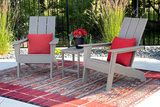 Sunrise 3 Piece Adirondack Set - Driftwood thumbnail 5