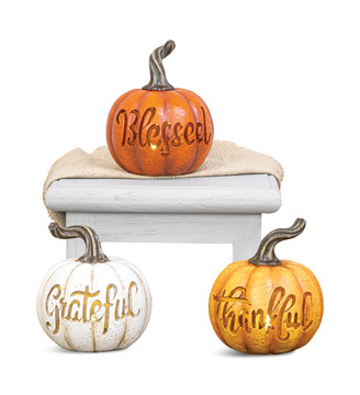 Pumpkin Table Top w/Lights