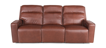 HomeStretch 158 LRMSOF158371 CASUAL TRIPLE POWER RECLINING SOFA WITH POWER  HEADRESTS AND LUMBAR, Turk Furniture