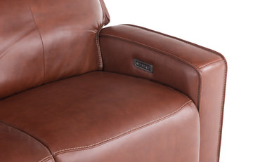 Eden Leather Power Loveseat