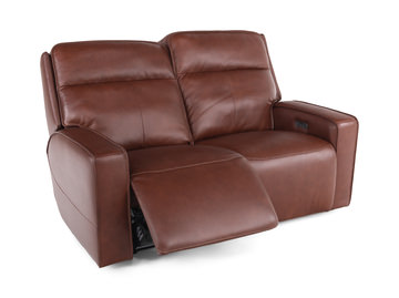 Eden Leather Power Loveseat