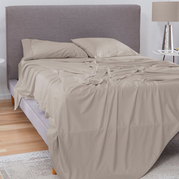 Bedgear Basic Twin Medium Beige Sheet Set