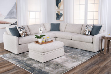 Violet 3 Piece Sectional - Right Arm Queen Sleeper