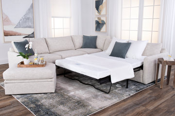 Violet 3 Piece Sectional - Right Arm Queen Sleeper