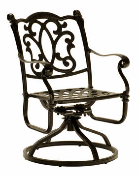 Bordeaux Patio Swivel Rocker Dining Chair Cast By Dock86 Image Bordeaux Patio Swivel Rocker Dining Chair Cast Aluminum