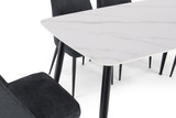 Saga Sintered Stone Table With 4 Black Chairs thumbnail 4