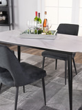Saga Sintered Stone Table With 4 Black Chairs thumbnail 6